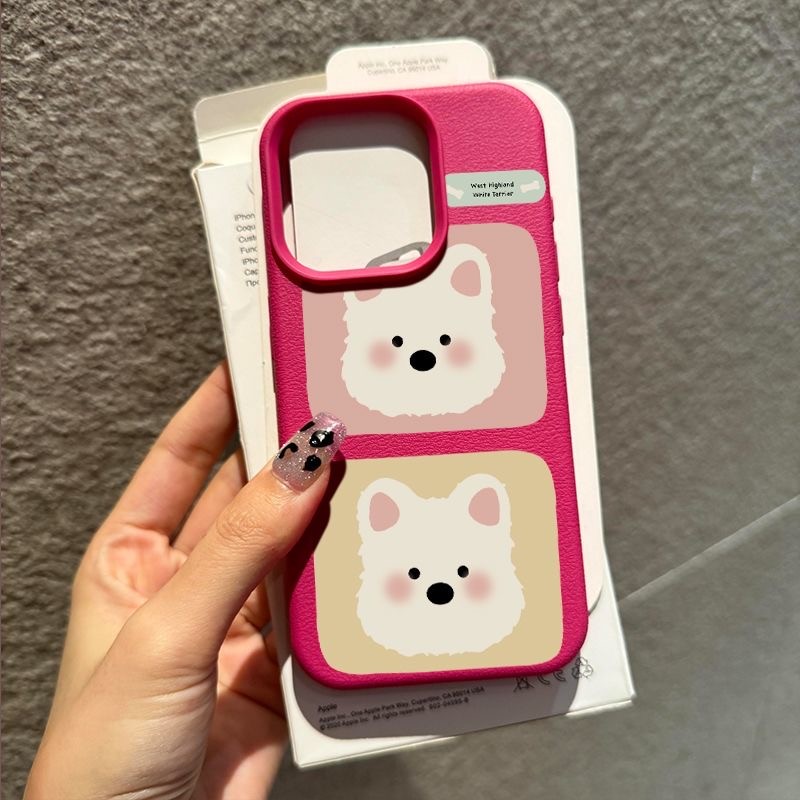 Màu sắc đáng yêu con chó phù hợp với 17/16pro/15 gel 14pro/13 dễ thương 12pro/11 mới 16