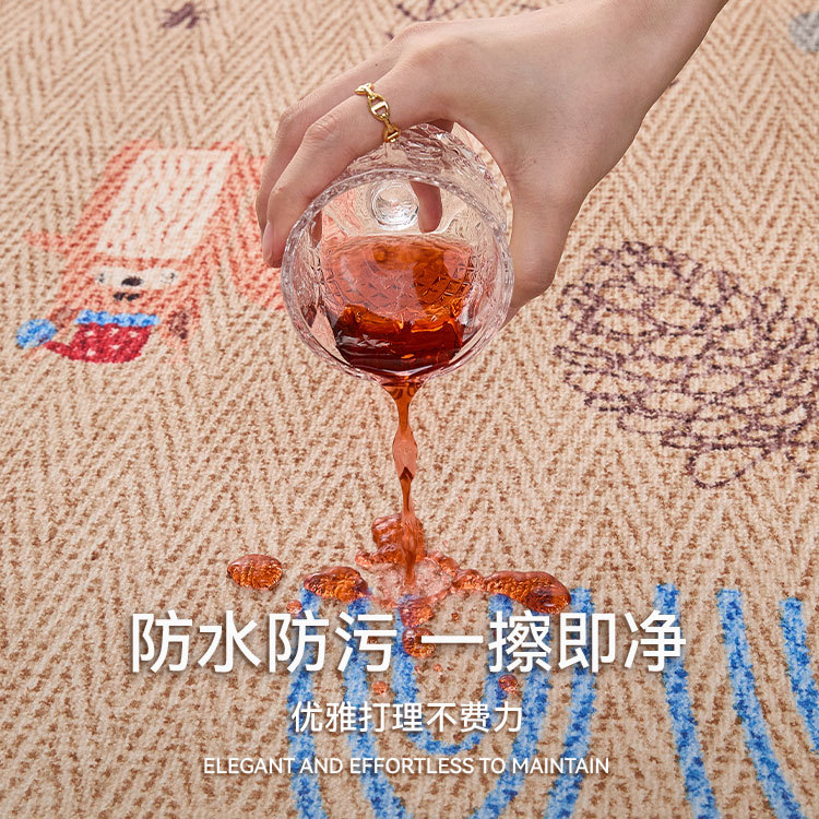 Thảm Tròn Lót Ghế Xoay Phòng Làm Việc - Thảm Sợi Rối Cách Âm Chống Trượt Bảo Vệ Sàn Nhà Dễ Vệ Sinh Không Cần Giặt