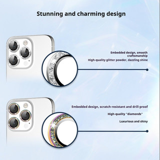 HD Bảo Vệ Ống Kính Máy Ảnh Cho iPhone 11 12 13 14 15 16 17 Pro Max Vòng Kim Loại Ống Kính Máy Ảnh Kính Cường Lực Bảo Vệ Phim