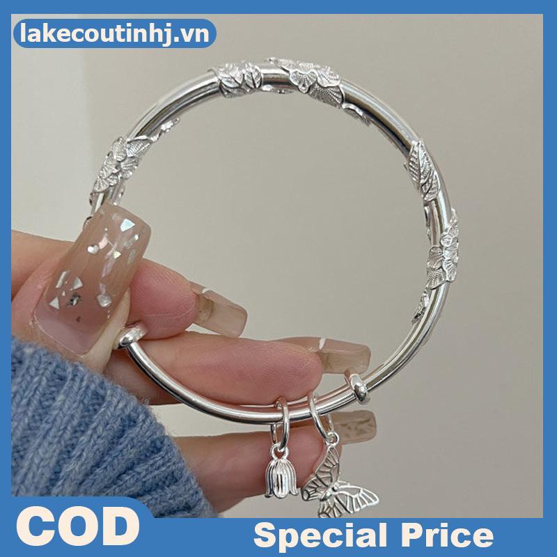 Lu Bạc Nữ Đầy Đủ Hoa Vòng Tay Ánh Sáng Sang Trọng Mở Có Thể Điều Chỉnh Vòng Tay Nữ Trang Sức Phụ Kiện
﻿ Thai