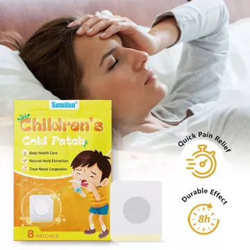 8 Miếng Dán Cảm Ho Sổ Mũi Trẻ Em-CHILDREN’S COLD PATCH-Hết Ho, Chảy Mũi, Đau Họng, Dị Ứng Thời TIết_CỰC RẺ [1Z]