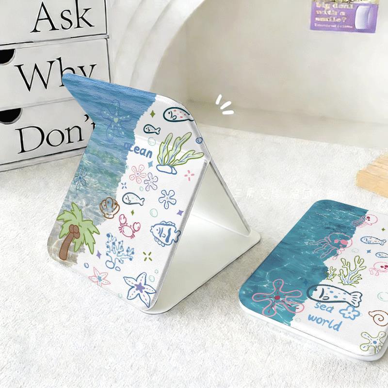 Các sinh vật nhỏ dưới biểnChất liệu bền đẹp, kiểu dáng hiện đại Gương trang điểm gấp cao cấp