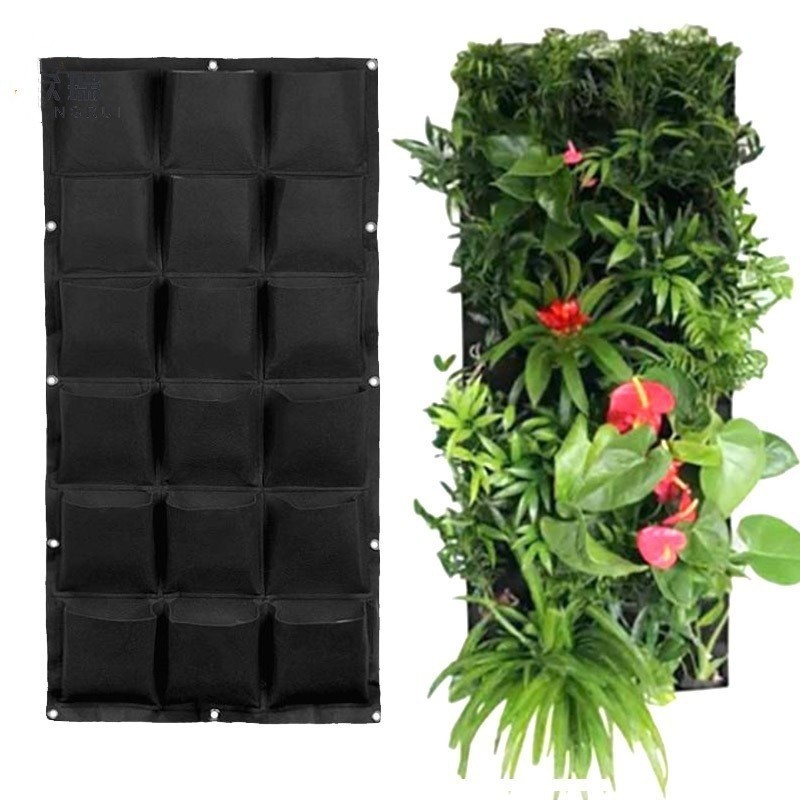 Túi Trồng Cây Treo Tường Tháp Xanh 7 Đến 64 Hốc Vải Địa Siêu Bền Tiết Kiệm Diện Tích, Độ Bền 5 Năm