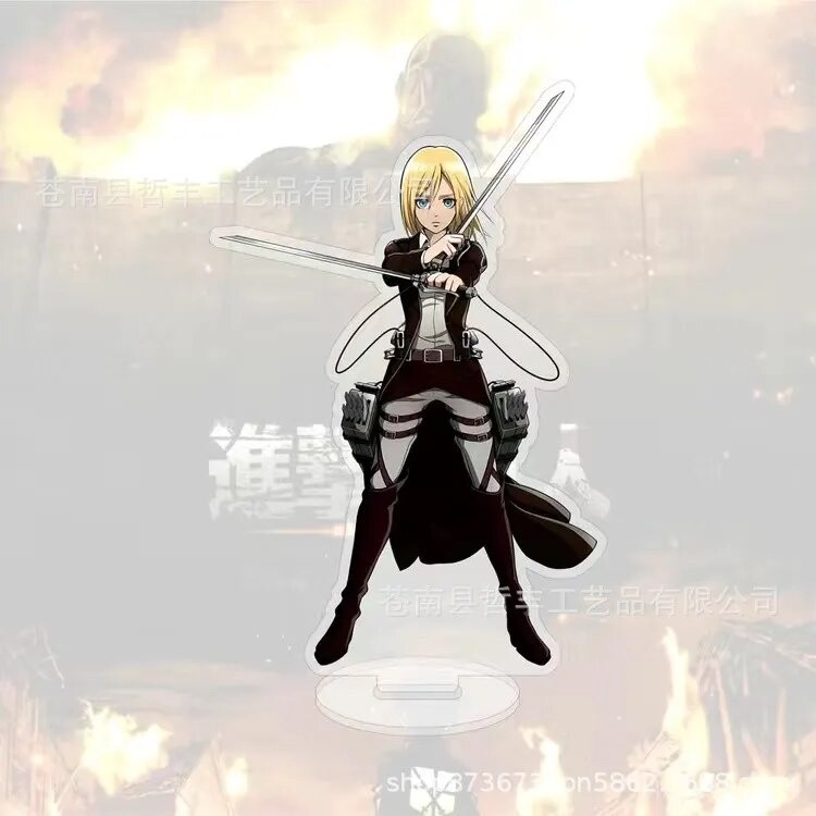 Mô hình Standee Hot Anime Attack on Titan Eren Jaeger k Levi Ackerman Erwin Smith Phụ kiện trang trí để bàn góc học tập