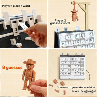 Playbook'd Hangman Magnetic Cowboy 3D Printed Playbook Board Game