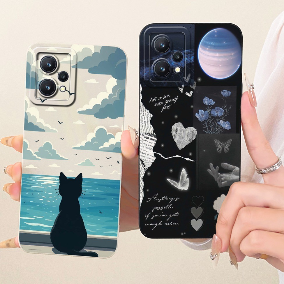 Dành Cho Realme RMX3478 Dành Cho Realme Q5 Ốp Lưng Silicon Thời Trang Sang Trọng Mát Kawaii Vỏ Sơn Dễ Thương Cho Real me Q5
