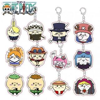 Chiikawa-Một mảnh Khỉ Luffy Roronoa Zoro, móc khóa acrylic anime, phụ kiện trang sức, charm