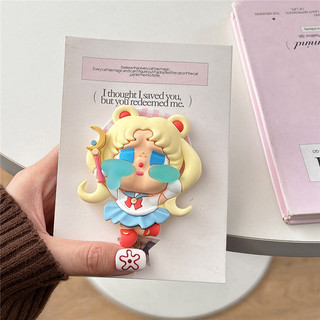 3D Silicone Cô Gái Khóc Thủy Thủ Mặt Trăng Hoạt Hình Dễ Thương Từ Giá Đỡ Điện Thoại Đa Năng Giá Đỡ Video