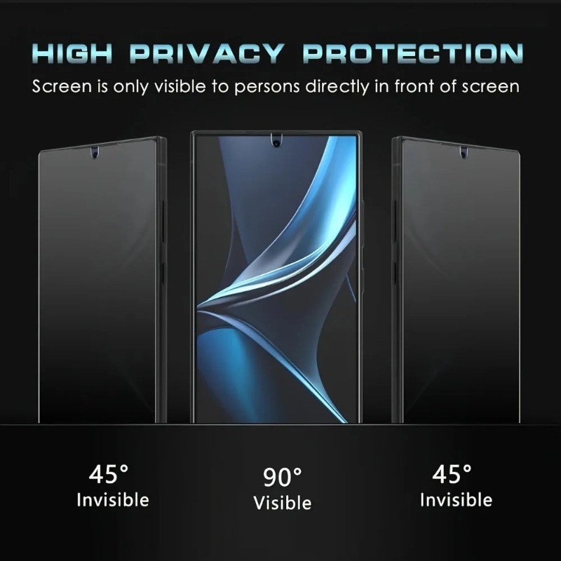 2 Chiếc HD Mềm Hydrogel Cho Samsung Galaxy S26 Ultra Plus Chống Gián Điệp Riêng Tư Chống Ánh Sáng Xanh Bảo Vệ Màn Hình Cho Galaxy S25 S25FE S24 + 24 24 24FE Ultra Edge Matte Soft Film