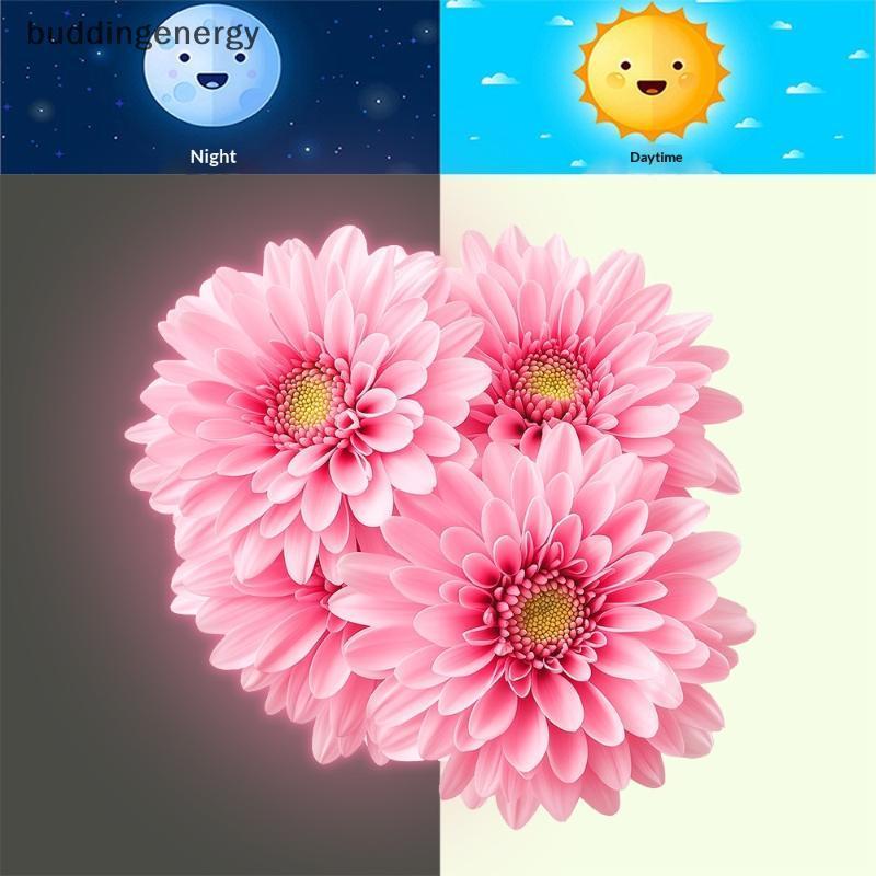 {BUDDI} Phòng tắm phát sáng Nhà vệ sinh Stier Đèn ngủ màu hồng Hoa cúc Vỏ bọc ghế vệ sinh Stier Tự dính Làm đẹp trang trí nội thất {buddingenergy}