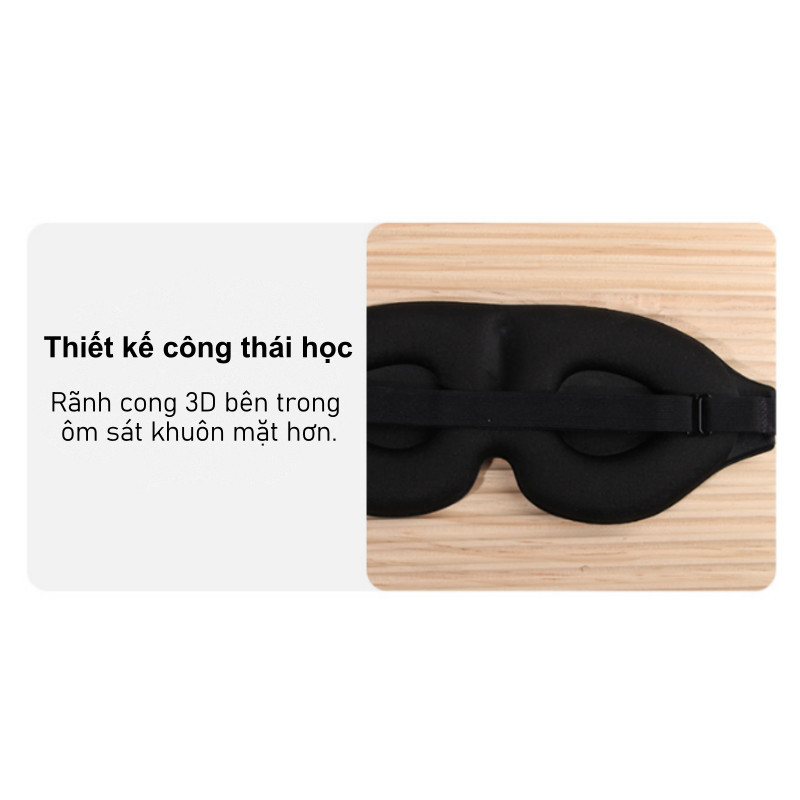 Bịt Mắt Ngủ 3D Cao Cấp Ôm Sát Mặt, Vải Mềm Không Áp Lực - Thích Hợp Ngủ Trưa, Đi Máy Bay, Xe Hơi