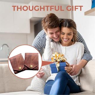 [VN Local] Ví mỏng tối giản HOMELYHUB, Khe cắm bút tích hợp Ví nhỏ gọn đa chức năng bằng da PU thủ công, Hộp đựng thẻ chống nước Du lịch
