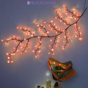Đèn LED hoa anh đào 1bong 2m4 , Đèn trang trí tường sáng tạo 72 LED, Nhiều công dụng Trang trí