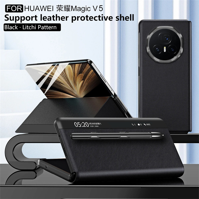 Ốp lưng da cho Honor V5/V3/VS2/V2/VS, chống sốc, thân thiện với da, kèm bút