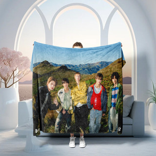 Ban nhạc Pop Boy Hàn Quốc CORTIS Chăn Flannel in một mặt, Chăn nhà mỏng / Chăn điều hòa không khí, Quà tặng thiết thực cho bạn bè