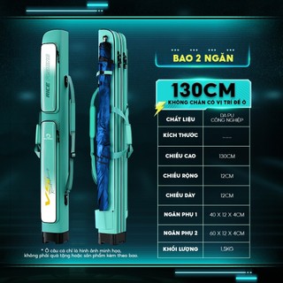 Bao đựng cần câu V5 RiceFishing kích thước 130cm màu sắc mới 2025 TC-24