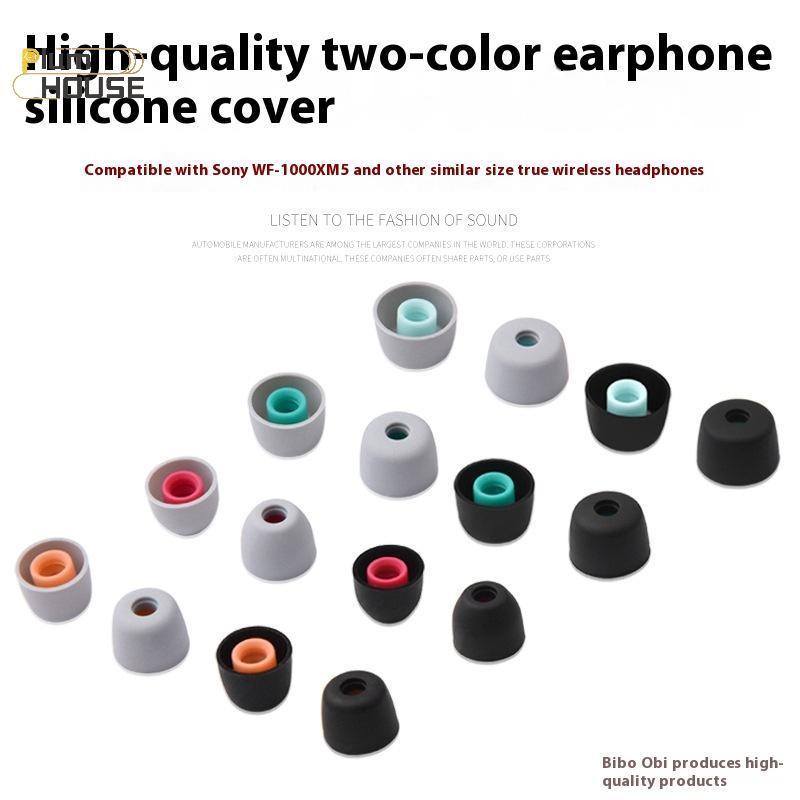 PlumHOUSE 6 cái nút tai silicon cho Sony WF-1000XM5/1000XM4/1000XM3, OnePlus Buds Z, tai nghe TWS nhét tai