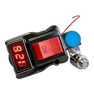 [COD] Công tắc ngắt kết nối pin ô tô NOOKSTORY, Xoay ngắt kết nối điện áp Màn hình kỹ thuật số Công tắc ngắt kết nối pin xe tải, Giám sát điện áp thực Thiết kế loại T Công tắc nguồn 12V 24V