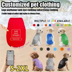 Văn bản độc đáo và hoa văn Áo Vest cho chó mùa xuân mùa hè Quần áo thú cưng Quần áo cho chó thoáng khí S-2XL