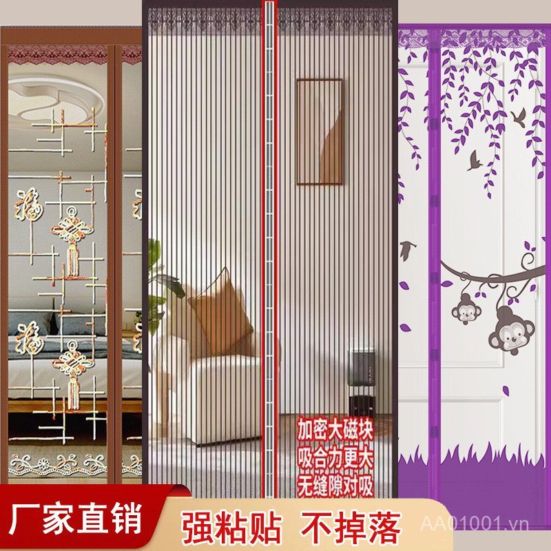 Cai Ling Wanjia Mùa Hè Chống Muỗi Rèm Cửa Hộ Gia Đình Phòng Ngủ Cao Cấp Từ Tính Mã Hóa Màn Hình Mềm Rèm Cửa Cát Cửa Phân Vùng