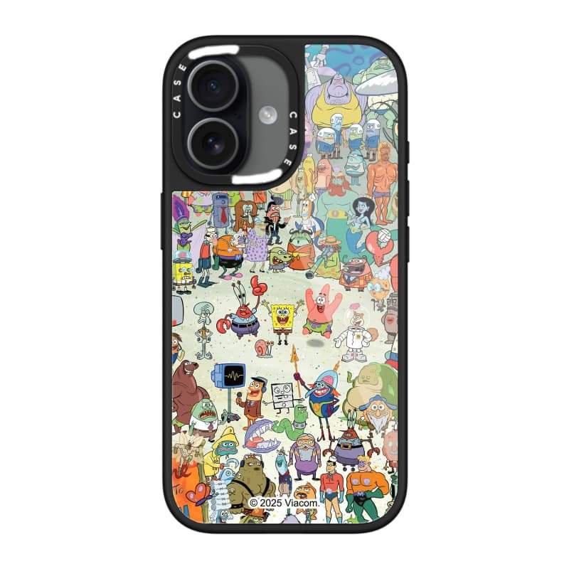 CASECASE X SpongeBob SquarePants World Case Chống Trầy Xước Từ Hút Kính Dành Cho IPhone 17 Air 16 15 14 Pro Max Plus Ốp Lưng Cứng Có Hộp Khắc Logo