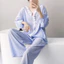Cotton Lụa Bộ Đồ Ngủ Nữ Mùa Xuân Phong Cách Ngọt Ngào Chấm Bi Ren Loungewear Dài Tay Cô Gái Ngọt Ngào Nhân Tạo Cotton Phù Hợp Với Mỏng