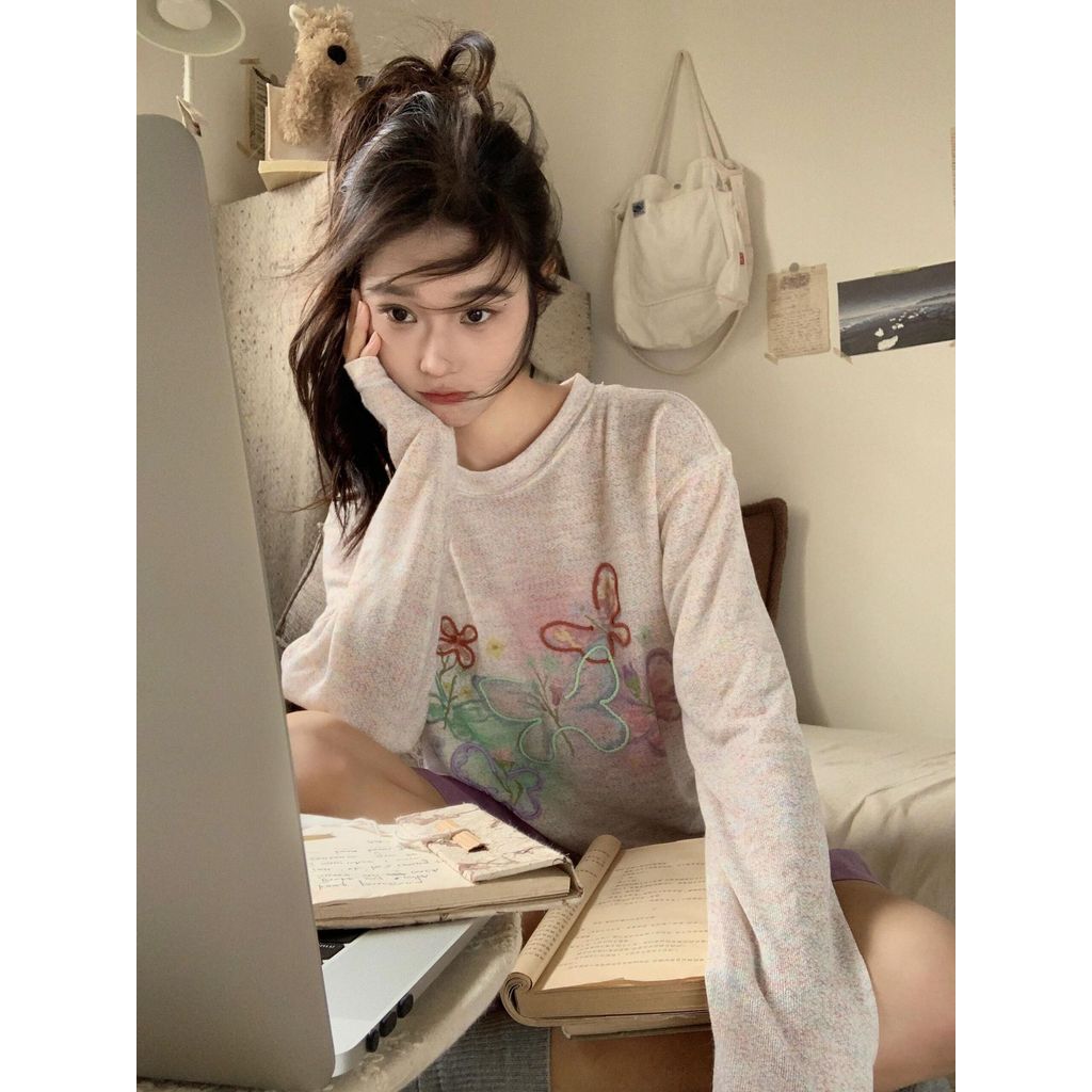 Áo Thun Dài Tay Nữ Phong Cách Hàn Quốc, Chống Nắng Mỏng Nhẹ, Perfect Cho Mùa Hè