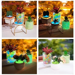 ZK 100 chiếc Glow In The Dark Trang trí Pebbles Phụ kiện bể cá VN