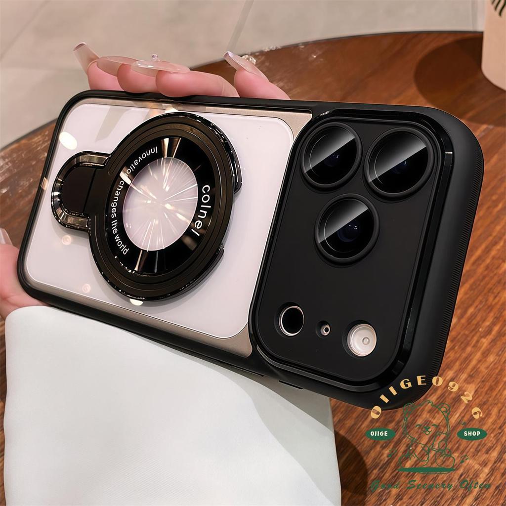 【 Ốp lưng iPhone17 】 Màu cam chống rơi giá đỡ từ tính nhạy cảm Vỏ điện thoại iphone17 Pro Max 16 15 14 13 cho vỏ iPhone Vỏ mềm silicon TPU chống sốc