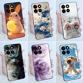 Dành Cho ZTE Blade A35 A55 Z2453 Z2450 Ốp Lưng Thẩm Mỹ Sang Trọng Dễ Thương Thoáng Mát Bé Trai Bé Gái Silicon Mềm Đen Mờ Bảo Vệ Chống Sốc