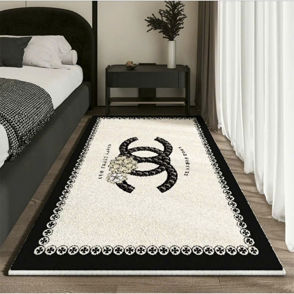 Thảm chân giường size 50x120cm, decor phòng ngủ, phòng khách, chất liệu Lông mềm mịn, thấm hút tốt