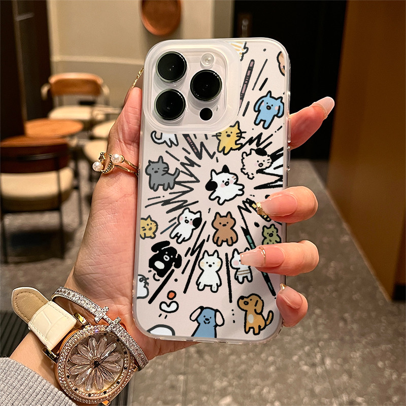 Đáng yêu pháo hoa nổ hình ảnh cho 16 trường hợp điện thoại iPhone 17Air Frosted Meta Air Air 14 13 11Pro