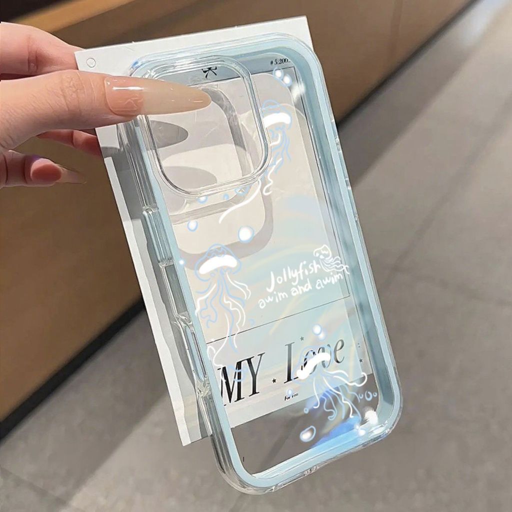 Màu sắc cao Transfer cho 16 trường hợp iPhone 17Air 3 trong 1 Bezel 14 13 11Pro