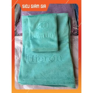 Combo 2 khăn tắm Khách sạn Khăn sợi nhỏ Vải thấm nước Hieron (kèm túi đựng Hieron)