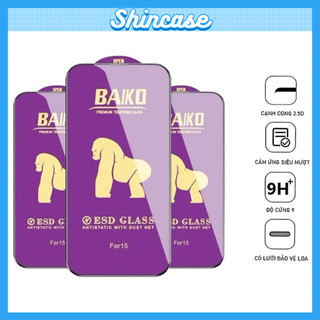 Kính Cường Lực iPhone Baikô Chống Xước Full Màn - iP X/XS/XR/11/12/13/14/15/16/17/Pro/Max/Air