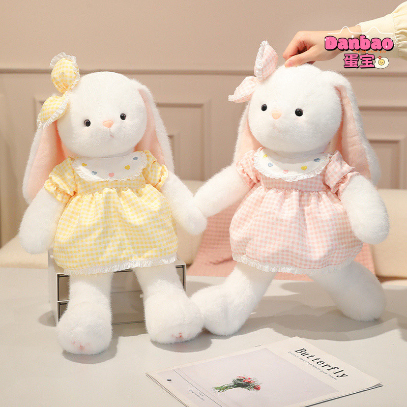 [DANBAO] Thỏ Bé Gái Mặc Đầm Sang Trọng Đồ Chơi Búp Bê Thỏ Dễ Thương Chạy Bộ Chất Liệu Thỏ Quà Tặng Mềm Cho Bé Gái Quà Tặng Sinh Nhật DANBAO Đồ Chơi
