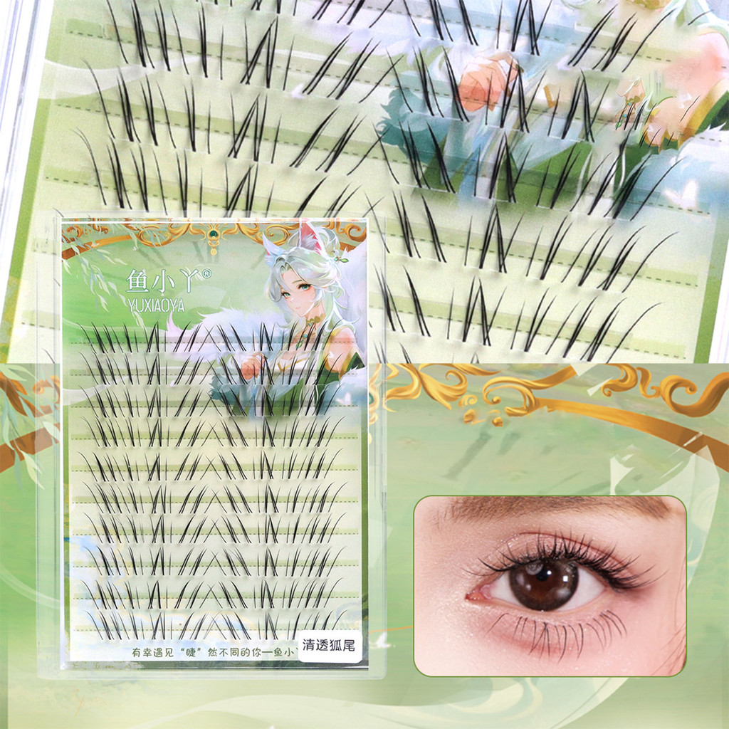 Lông mi giả đuôi cáo 9-12mm Chiều dài hỗn hợp C Curl Nhẹ cho mắt châu Á phong cách Trung Quốc