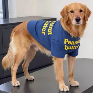 【Ready Stock】 Summer Thin Large Dog Clothes Anti-Lint Golden Retriever Alaska Breathable Sun Protection Big Dog Cool Clothes Solid Color zLJt