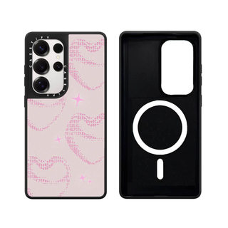 Từ Tính Toàn Màn Hình Nơ Trái Tim Tình Yêu Gương Cứng Phone Case Dành Cho Samsung Galaxy S26 25 24 23 UItra S26 25 24 23 Plus Vỏ Bảo Vệ Chống Sốc