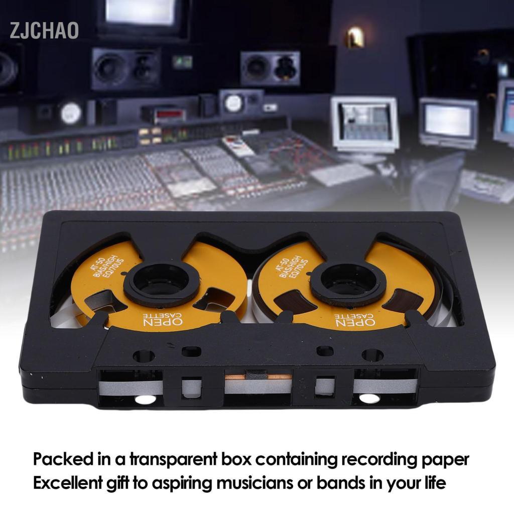 Zjchao XUMIUZIY Cuộn sang băng cassette âm thanh trống Xu hướng bình thường loại I 50 phút ghi âm nhạc với hộp lưu trữ dành cho máy ghi âm và nhạc sĩ