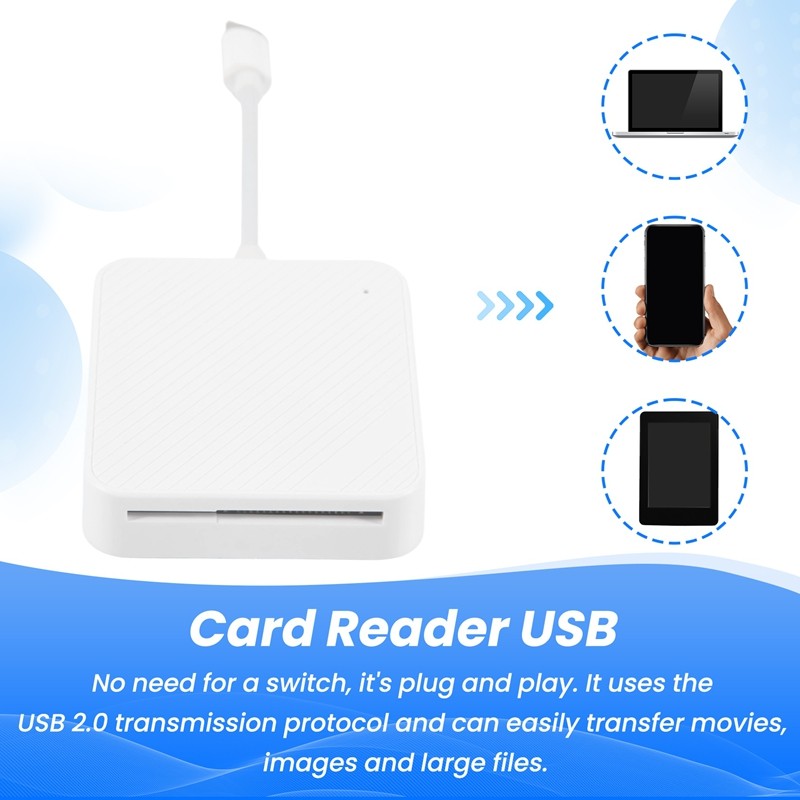 Bộ chuyển đổi đầu đọc thẻ nhớ 4 trong 1 Type C USB-C Smart Media OTG M2 SD SM XD Đầu đọc thẻ cho phụ kiện Android