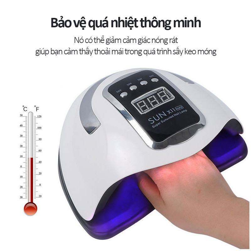 Đèn Sấy Móng LED/UV Cao Cấp 280W - Ánh Sáng Kép 66 LED, Cảm Biến Tự Động, Sấy Khô Nhanh Cho Salon & Tự Làm Tại Nhà