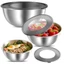 Bát Salad kim loại có thể xếp chồng lên nhau Yoo có nắp Hộp đựng để sử dụng tại nhà