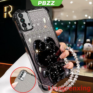 FOR ốp lưng Ốp điện thoại cho Redmi 9t Ốp mềm Ốp chống sốc Gương trang điểm hình thỏ thẩm mỹ thiết kế mới có dây đeo