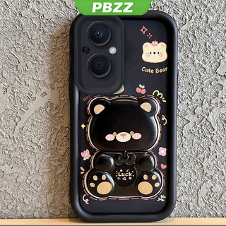 Ốp Lưng Cho OPPO Reno 7Z 5G RENO 7 Z 5G Reno 8z 5G Vỏ Điện Thoại Vỏ Mềm Silicon Chống Sốc Thiết Kế Mới Thẩm Mỹ Gương Xoay Gấu Dễ Thương Có Giá Đỡ JTXXZJ01