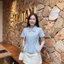 Áo Sơ Mi Tay Ngắn Kẻ Sọc Kiểu Bèo 2 Tầng Xinh Xắn A51464333