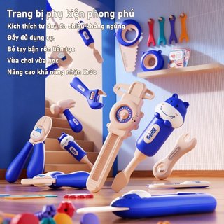 Bộ đồ chơi dụng cụ 244 chi tiết – Kèm bàn làm việc, máy khoan, mũ bảo hộ, hộp đựng – Nhựa an toàn – Rèn luyện sáng tạo