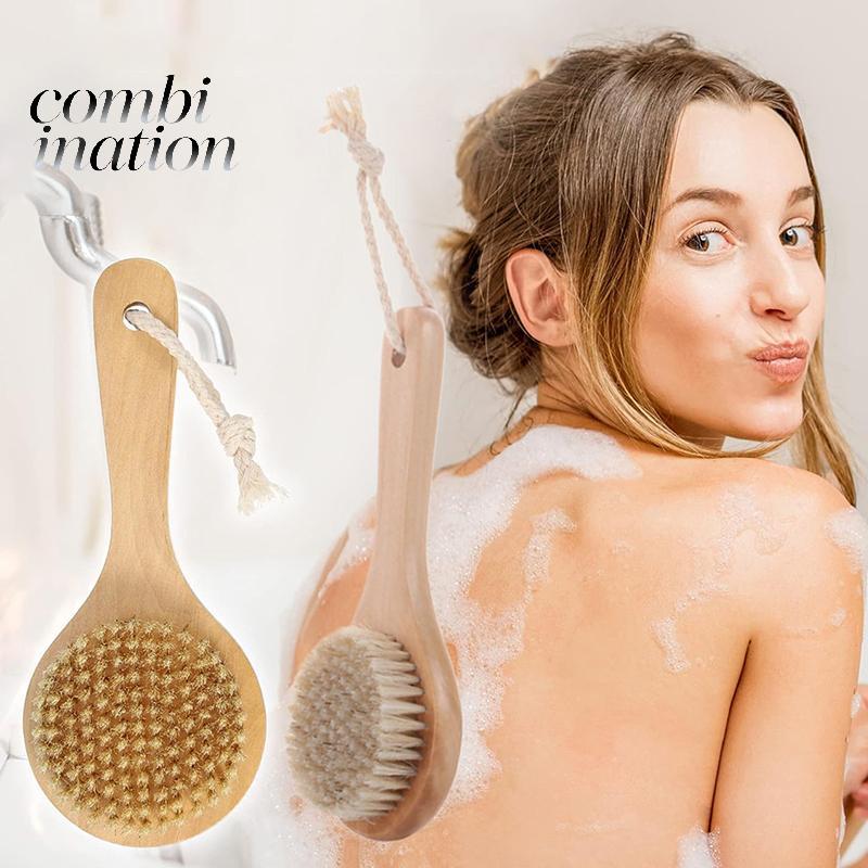 (TFT) 1 Cái Tẩy Tế Bào Chết Bằng Gỗ Massage Toàn Thân Bàn Chải Tắm Lông Tự Nhiên Bàn Chải Mềm Mại Phòng Tắm Nữ Người Đàn Ông Bàn Chải Chăm Sóc Da MỚI