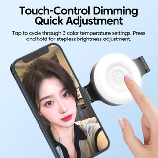 Vòng Selfie từ tính có thể gập lại Elough Mini lấp đầy ánh sáng 3 chế độ có đèn gương phổ biến cho điện thoại thông minh