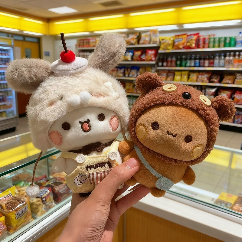 12cm Gấu Trúc Yier Búp Bê Bubu Dudu Cosplay Hello Kitty Sang Trọng Đồ Chơi 14 Phong Cách Mặc Mũ BUBU Móc Khóa Nhồi Bông Cho Cặp Đôi Bạn Gái Quà Tặng